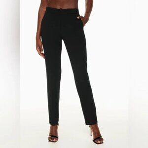 Aritzia Babaton Conan Mid Rise Ankle Length Straight Leg Trouser Pant